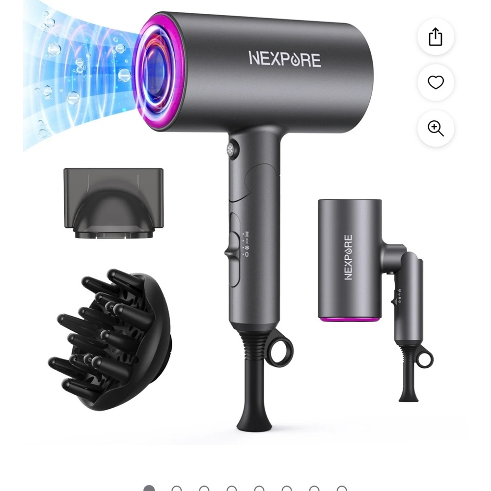 Hair Dryer, NEXPURE 1800W Professional Ionic Hairdryer for Hair Care